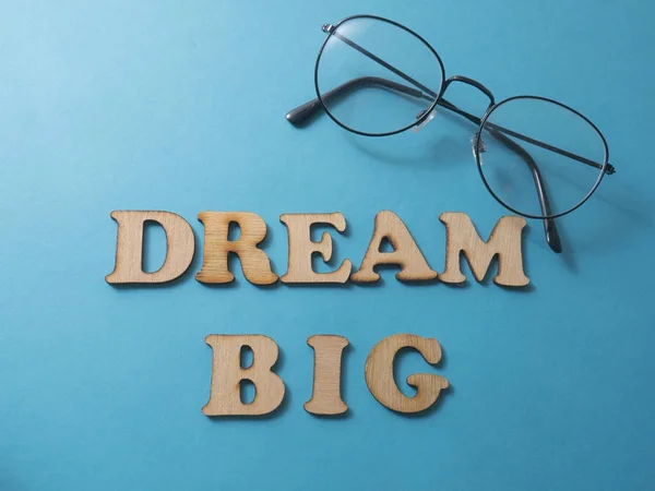 Dream Big Motivational Business Palabras Inspiradoras Citas Concepto Palabras Tipografía —  Fotos de Stock