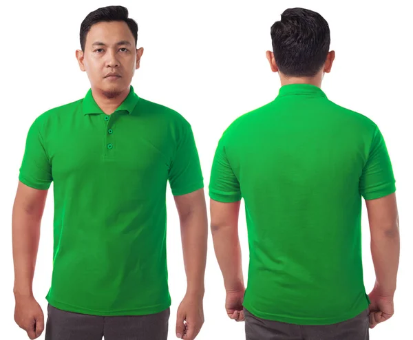 Baju Berkerah Kosong Mengejek Templat Tampilan Depan Dan Belakang Model — Stok Foto