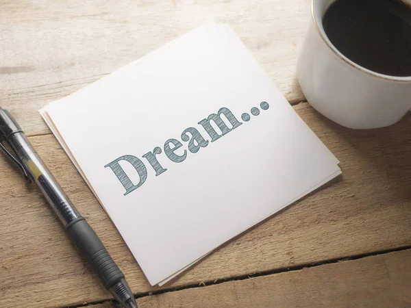 Sogno Motivational Business Motivazionale Parole Marketing Citazioni Lettering Tipografia Concetto — Foto Stock