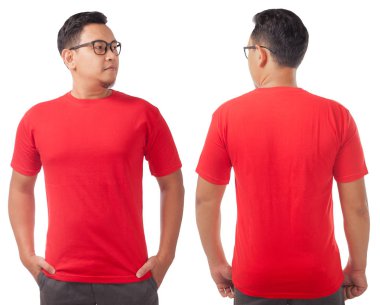 Kırmızı gömlek tasarım şablonu