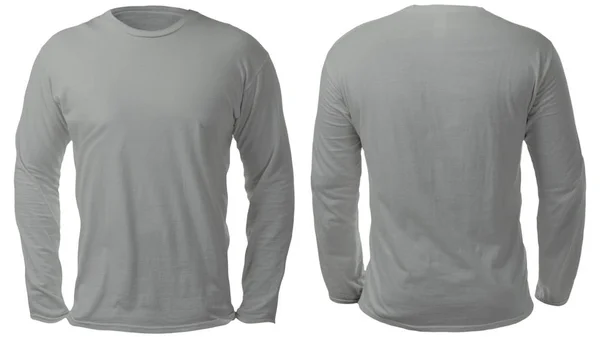 Gray Long Sleeved Shirt Design Template — Stock Photo, Image