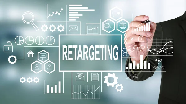 Retargeting. Business Marketing Wörter Typografie Konzept — Stockfoto