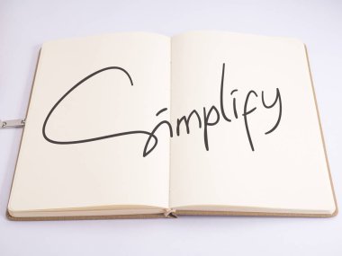 Basitleştirmek, motivasyon iş kelimeleri tırnak kavramı