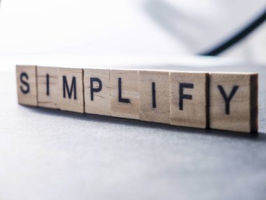 Basitleştirmek, motivasyon iş kelimeleri tırnak kavramı