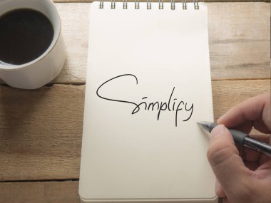 Basitleştirmek, motivasyon iş kelimeleri tırnak kavramı