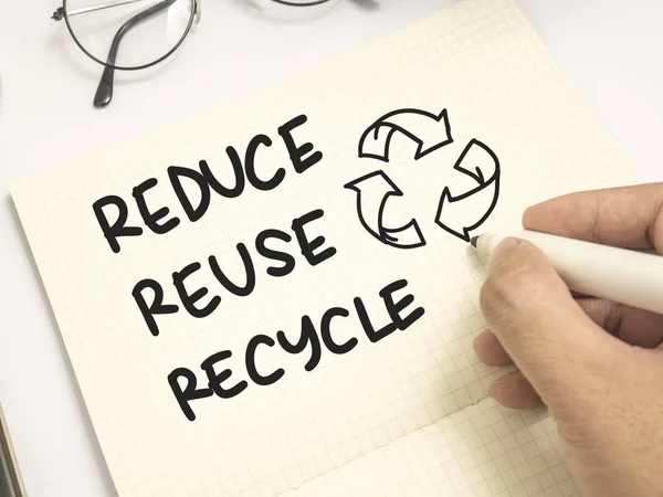 Reducir el reciclaje de reutilización, palabras motivacionales cita concepto —  Fotos de Stock