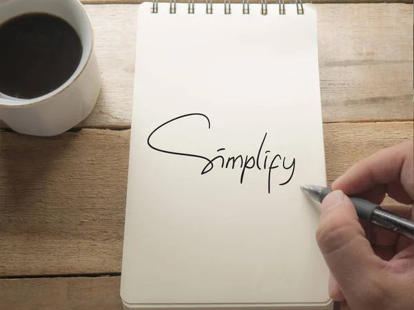 Simplificar, Motivational Business Words Citações Conceito — Fotografia de Stock