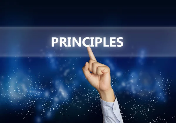 Prinzipien, motivierende Worte zitiert Konzept — Stockfoto