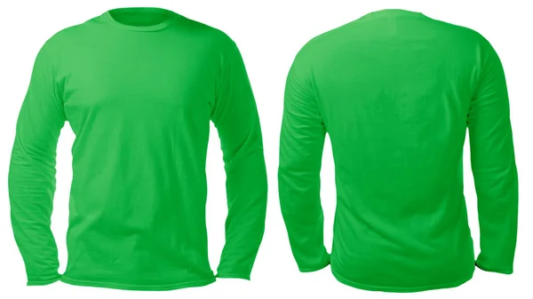 Green Long Sleeved Shirt Design Template — Stock Photo, Image