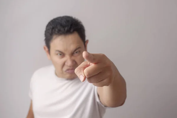 Angry Man Giving Warn — Stock Photo, Image