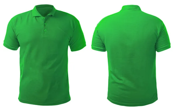 Grön krage shirt designmall — Stockfoto