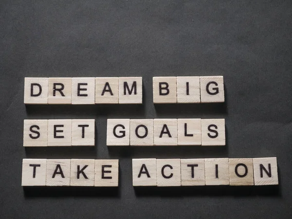 Dream Big Set Goals Take Action — Stock Photo, Image