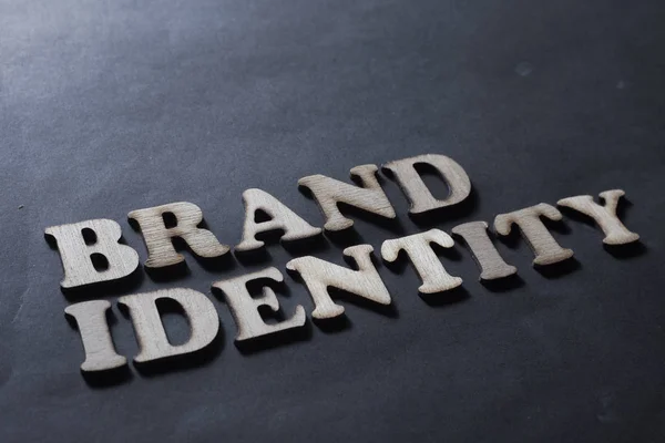 Brand Identity. Business Marketing Words Typography Concept — Stock Photo, Image