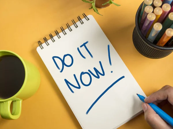 Do It Now, Motivational Inspirational Quotes — Stock Photo, Image