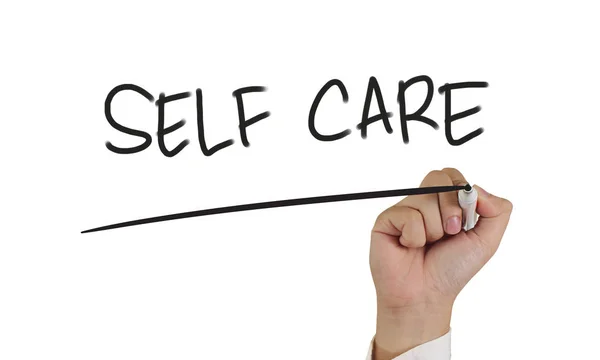 Self Care, słowa motywacyjne cytaty koncepcja — Zdjęcie stockowe