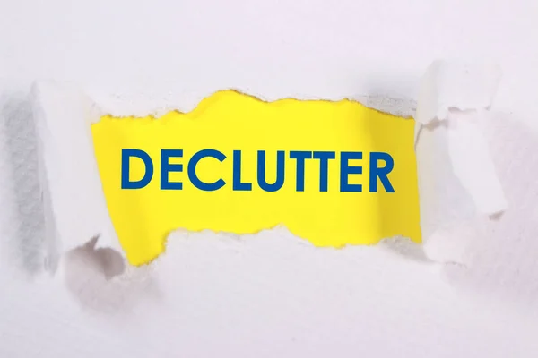 Declutter, Parole motivazionali Quotazioni Concetto — Foto Stock