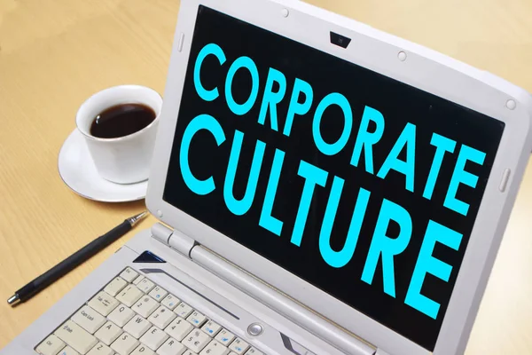 Cultura Corporativa, Palavras de Negócios Motivacionais Citação Conceito — Fotografia de Stock