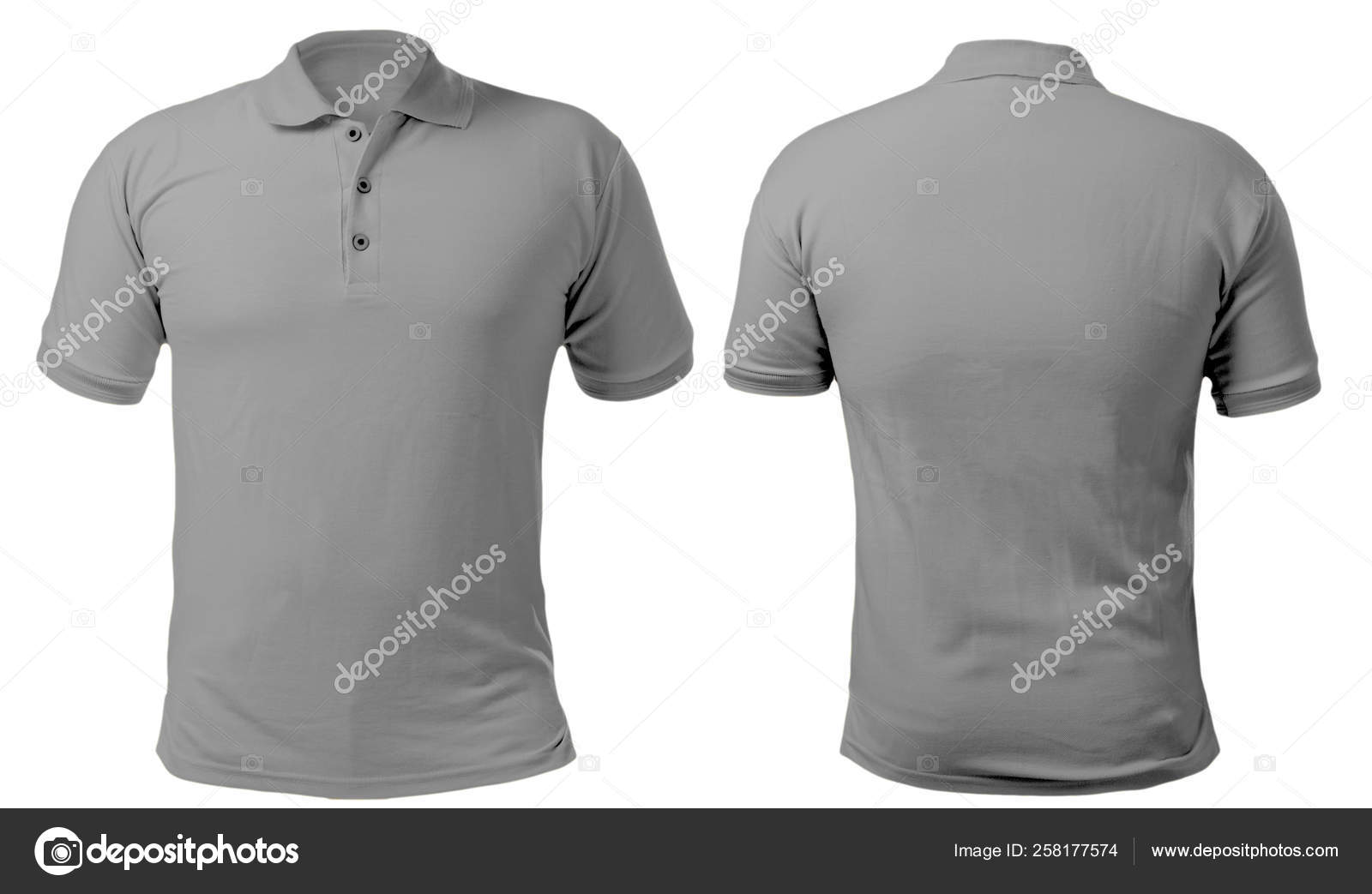 Gray Collared Shirt Design Template Stock Photo by ©airdone 258177574