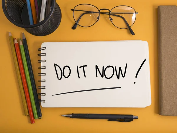 Do It Now, Motivational Inspirational Quotes — Stock Photo, Image