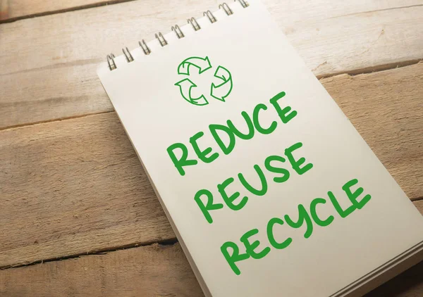 Minska återanvändning Recycle, Motivational orden citat koncept — Stockfoto