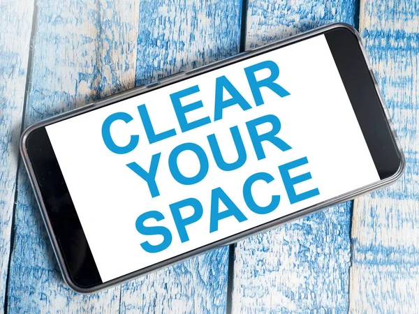 Clear Your Space, Motivational Words Quotes Concept — Stock Photo, Image
