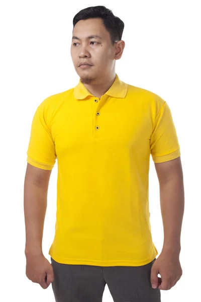 Modelo de design de camisa colarinho amarelo — Fotografia de Stock