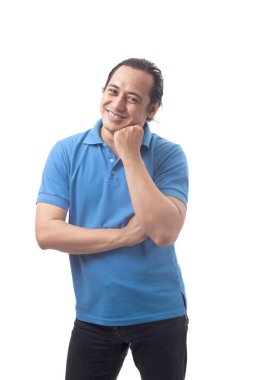 Düşünme ifade tarafına bakarak, komik genç adam