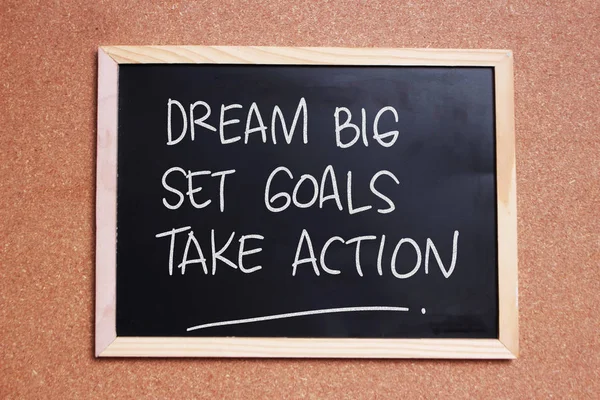 Álom nagy kitűzött célokat tegyen lépéseket — Stock Fotó