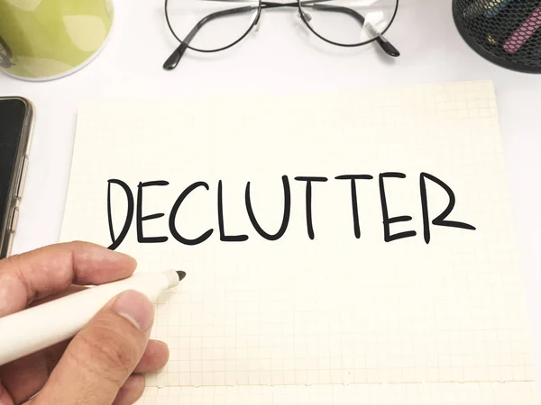 Declutter, palabras motivacionales Citas Concepto —  Fotos de Stock