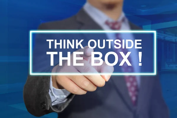 Think Out the Box, Motivational Words Quotes Concept — стоковое фото