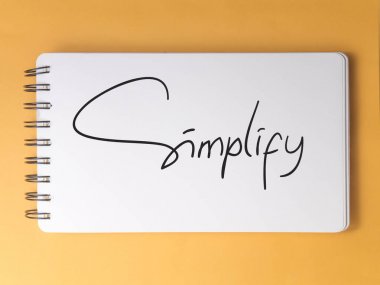 Basitleştirmek, motivasyon iş kelimeleri tırnak kavramı
