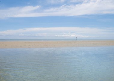 Plaj ve Mavi Okyanus Manzara