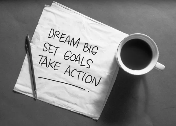 Dream Big Set Goals Take Action — Stock Photo, Image