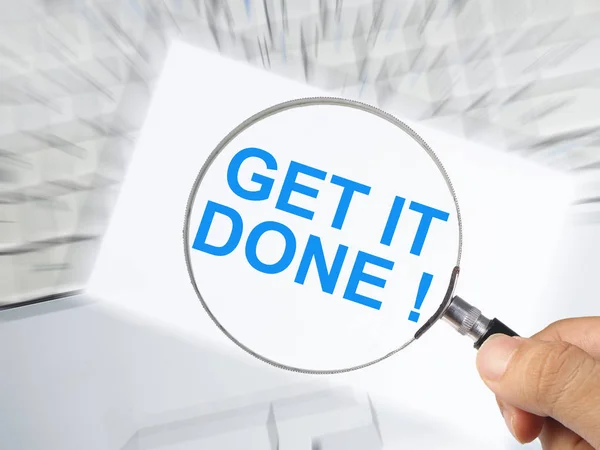 Get it done, motivierende Worte zitiert Konzept — Stockfoto