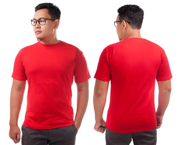 Rood Shirt ontwerpsjabloon — Stockfoto