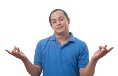 Sakin Yoga Hareketli Genç Adam