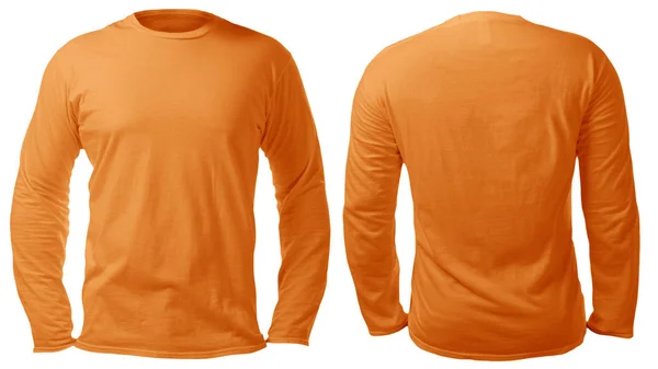 Modèle de conception de chemise à manches longues orange — Photo