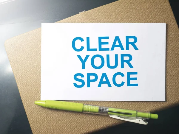 Borra tu espacio, concepto de citas de palabras motivacionales —  Fotos de Stock