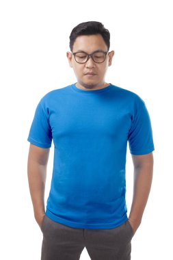 Mavi gömlek tasarım şablonu