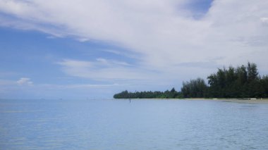 Plaj ve Mavi Okyanus Manzara