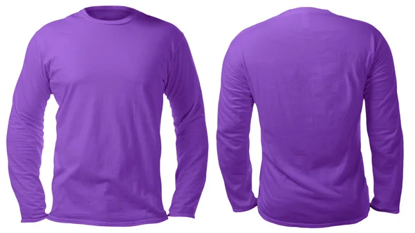 Purple Long Sleeved Shirt Design Template — Stock Photo, Image