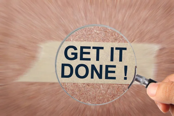 Get it done, motivierende Worte zitiert Konzept — Stockfoto