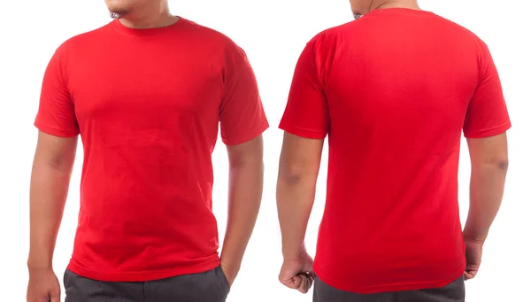 Rood Shirt ontwerpsjabloon — Stockfoto