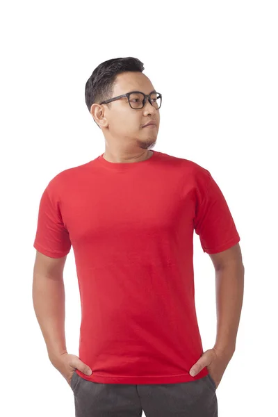 Modèle de conception de chemise rouge — Photo
