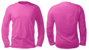 Pembe Beyaz Uzun Kollu Gömlek Tasarım Şablonu