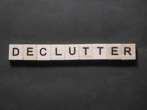 Declutter, Motivational Words Quotes Concept — Stock Photo, Image