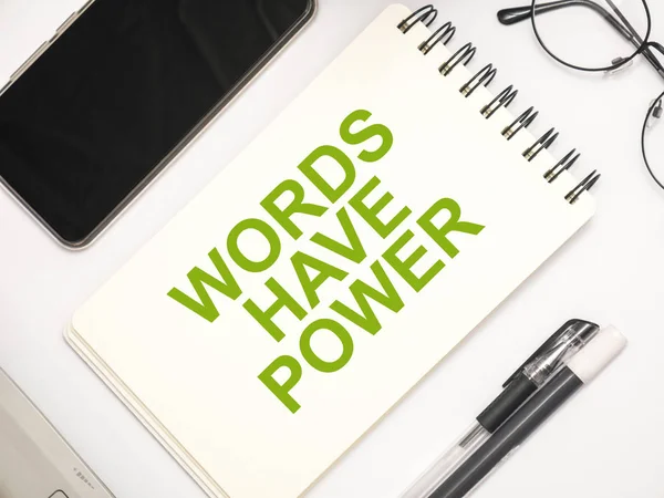 Kelimelerin Gücü, Motivasyon Sözcükleri Kavramları — Stok fotoğraf