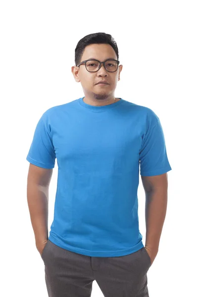 Modelo de design de camisa azul — Fotografia de Stock