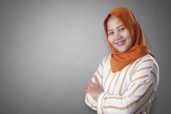 Confident Successful Muslim Lady Smiling Friendly — Stock Photo, Image