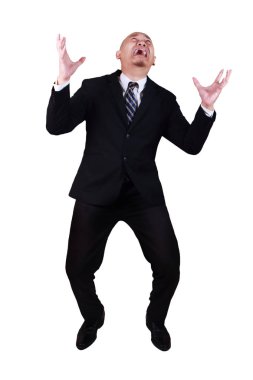 Komik Asyalı İşadamı Crying Hard